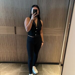 Black Vest with Gold Buttons